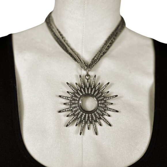 Vintage Badgley Mishka Sunburst Necklace - Picture 2 of 6
